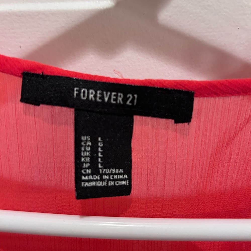 Forever 21 Vibrant Pink Layered Mini Dress - Picture 2 of 3